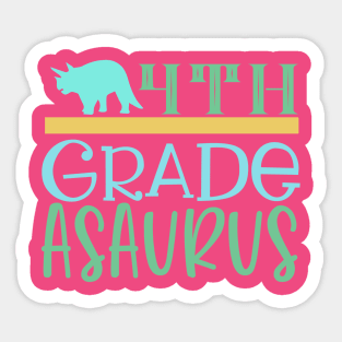 4th Grade Asaurus Sticker